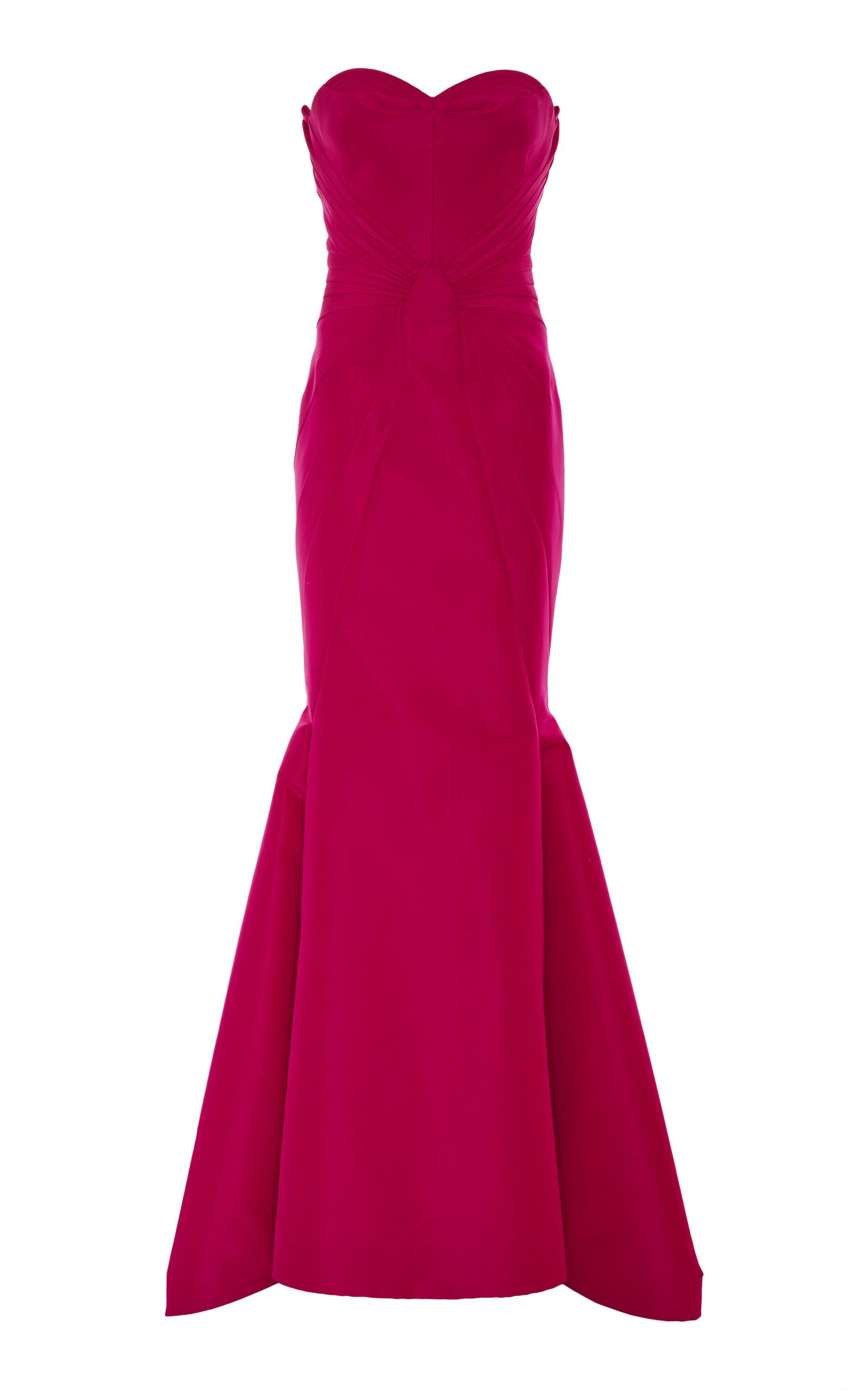 Zac Posen Sweetheart Neck Strapless Gown In Cardinal Red | ModeSens