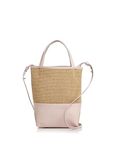 Shop Alice.d Small Leather Tote - 100% Exclusive In Rose Pink Raffia/gold