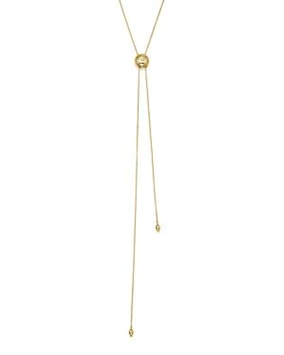 Shop Zoë Chicco 14k Yellow Gold Bolo Lariat Necklace With Diamond, 30 In White/gold