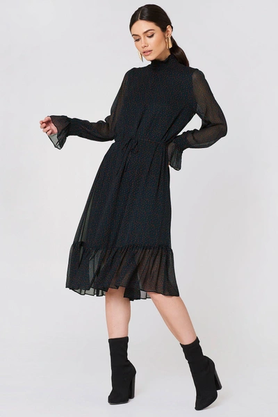 Shop Just Female Asta Dress - Black, Multicolor In Black,multicolor