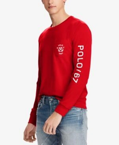 Shop Polo Ralph Lauren Men's Custom Slim Fit T-shirt In Rl2000 Red