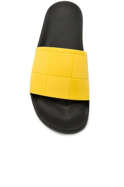 Shop Adidas Originals Adidas By Raf Simons Adilette Checkerboard In Yellow