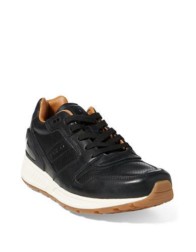Polo Ralph Lauren Train 100 Leather Sneaker-black | ModeSens