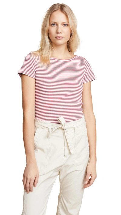 Shop Ryder Thia Rib Tee In Red