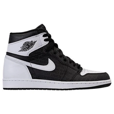 Shop Nike Men's Air Jordan 1 Retro High Og Basketball Shoes, Black