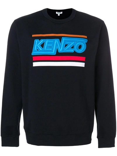 Shop Kenzo Logo Embroidered Sweatshirt