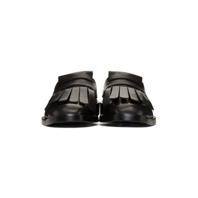 Shop Robert Clergerie Black Yumi Fringe Slip-on Loafers