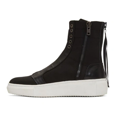 Shop D By D Black Back Zip High-top Sneakers