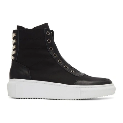 Shop D By D Black Back String Mid-top Sneakers