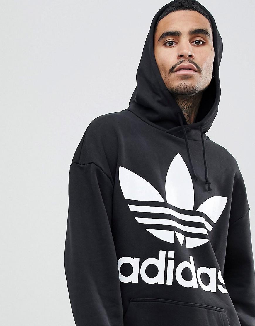 Adidas Originals Adicolor Oversized Hoodie In Black Cw1246 - Black |  ModeSens