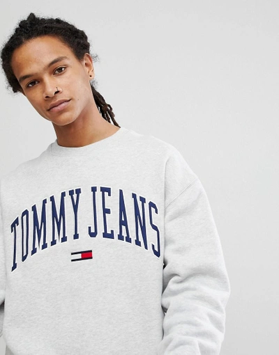 Tommy Jeans Collegiate Capsule Sweatshirt In Gray - Gray | ModeSens