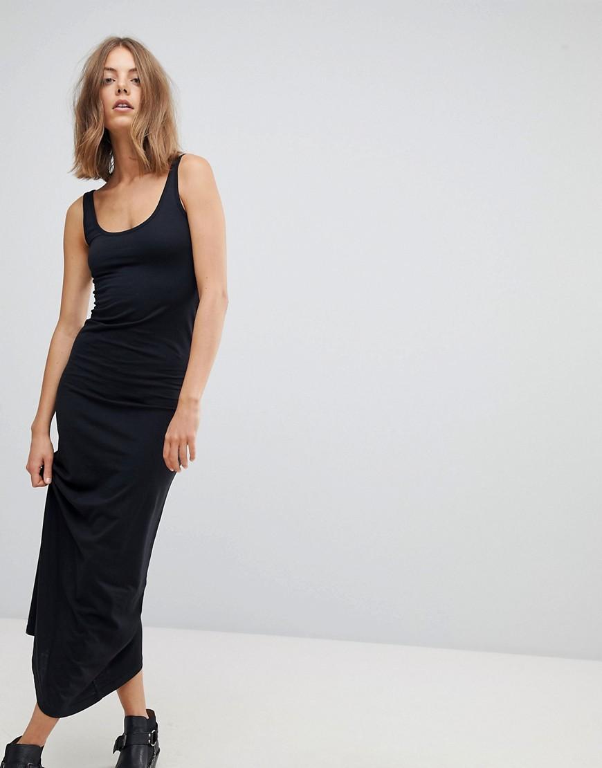 black jersey maxi