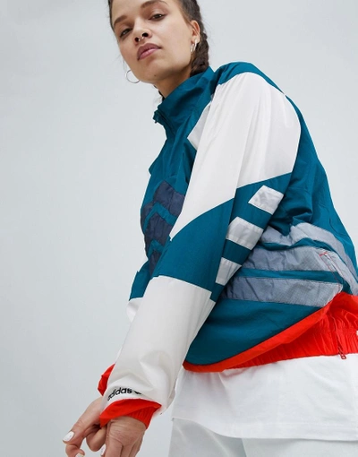 Adidas Originals Nova Color Block Half Zip Jacket - Red | ModeSens