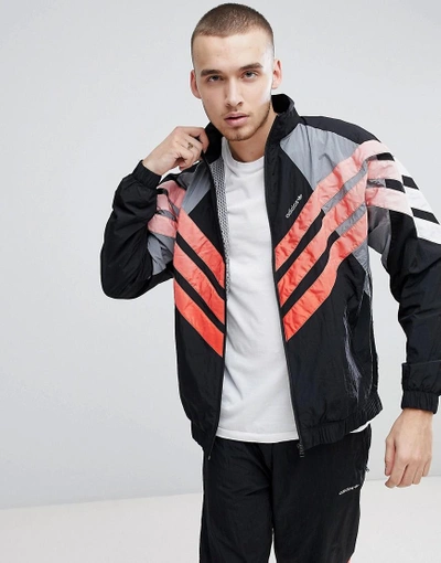 Shop Adidas Originals Vintage Track Jacket In Black Cw4988 - Black