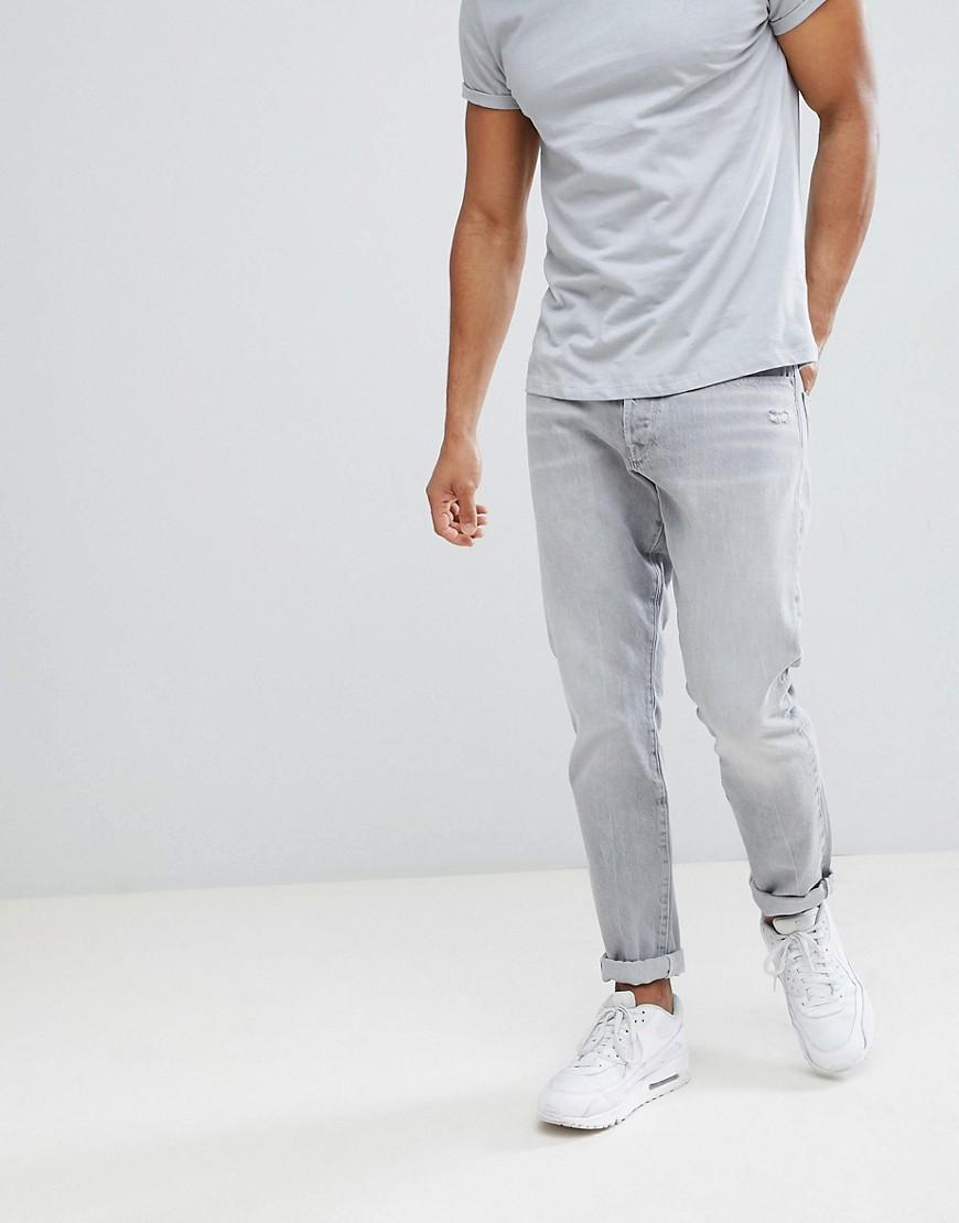 3301 tapered jeans light aged