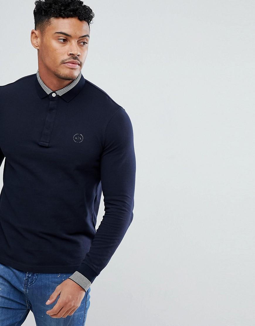 armani jeans long sleeve polo