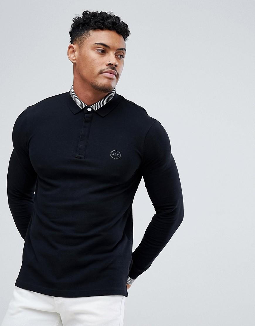 armani exchange long sleeve polo