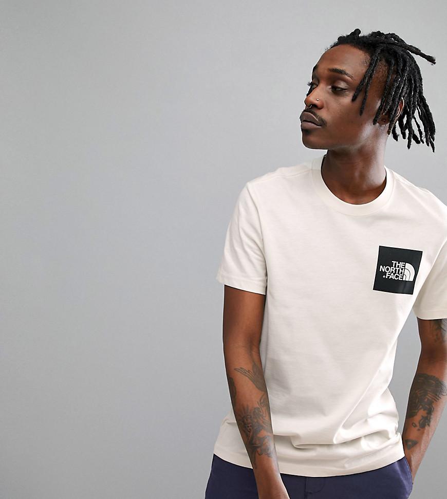 The North Face Fine T-shirt Square Logo Exclusive To Asos In Vintage White  - Cream | ModeSens