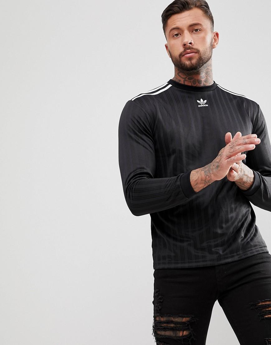 Adidas Originals Adicolor Long Sleeve Soccer Jersey In Black ...