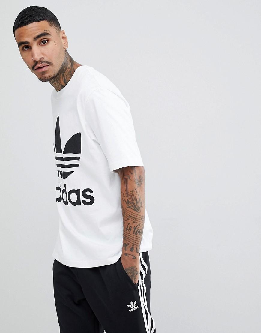 Adidas Originals Adicolor Oversized T-shirt In Boxy Fit In White Cw1212 ...