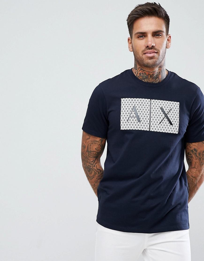 Armani Exchange Slim Fit Ax Geo Logo T-shirt In Navy - Navy | ModeSens