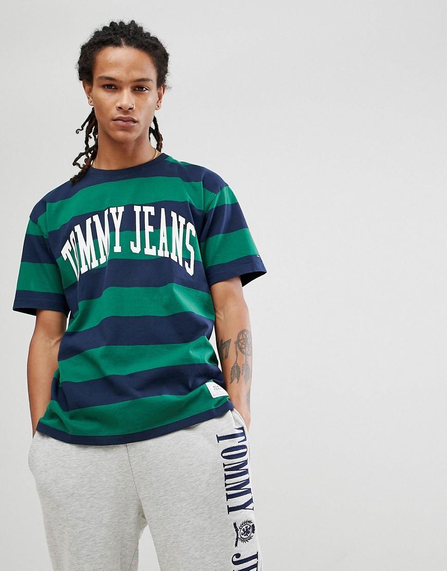 tommy jeans collegiate stripe tee