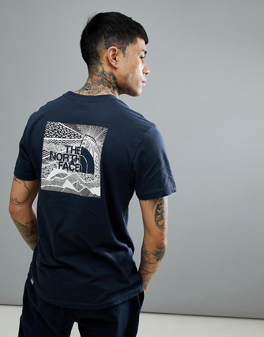 the north face t shirt back print