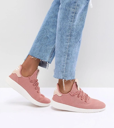 Shop Adidas Originals Pharrell Williams Tennis Hu Sneakers In Pink - Pink