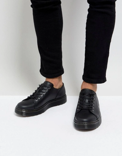 Dr. Martens Dante Straw Grain Leather 6-eye Shoes - Black | ModeSens