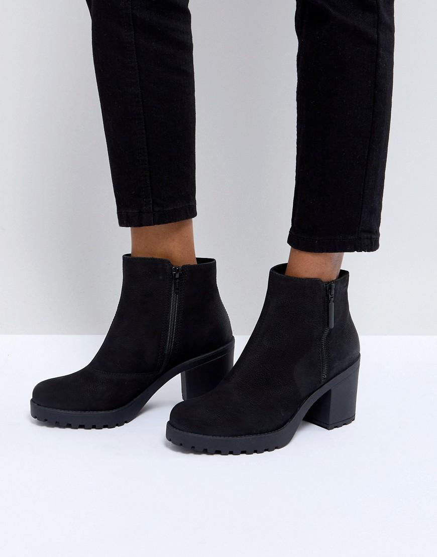 vagabond grace chunky leather ankle boot