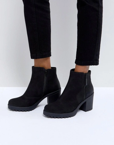 Vagabond Grace Black Leather Ankle Boots With Zip - Black | ModeSens