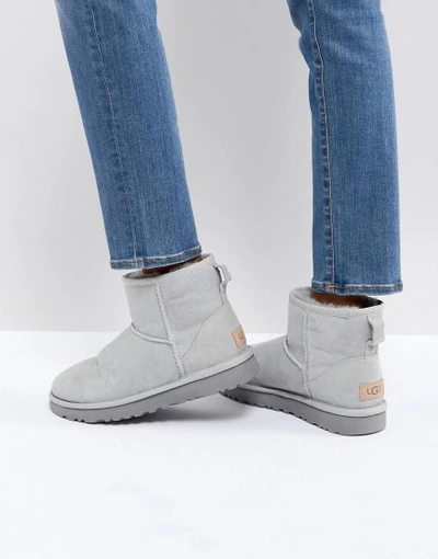 Shop Ugg Classic Mini Ii Gray Violet Boots - Gray