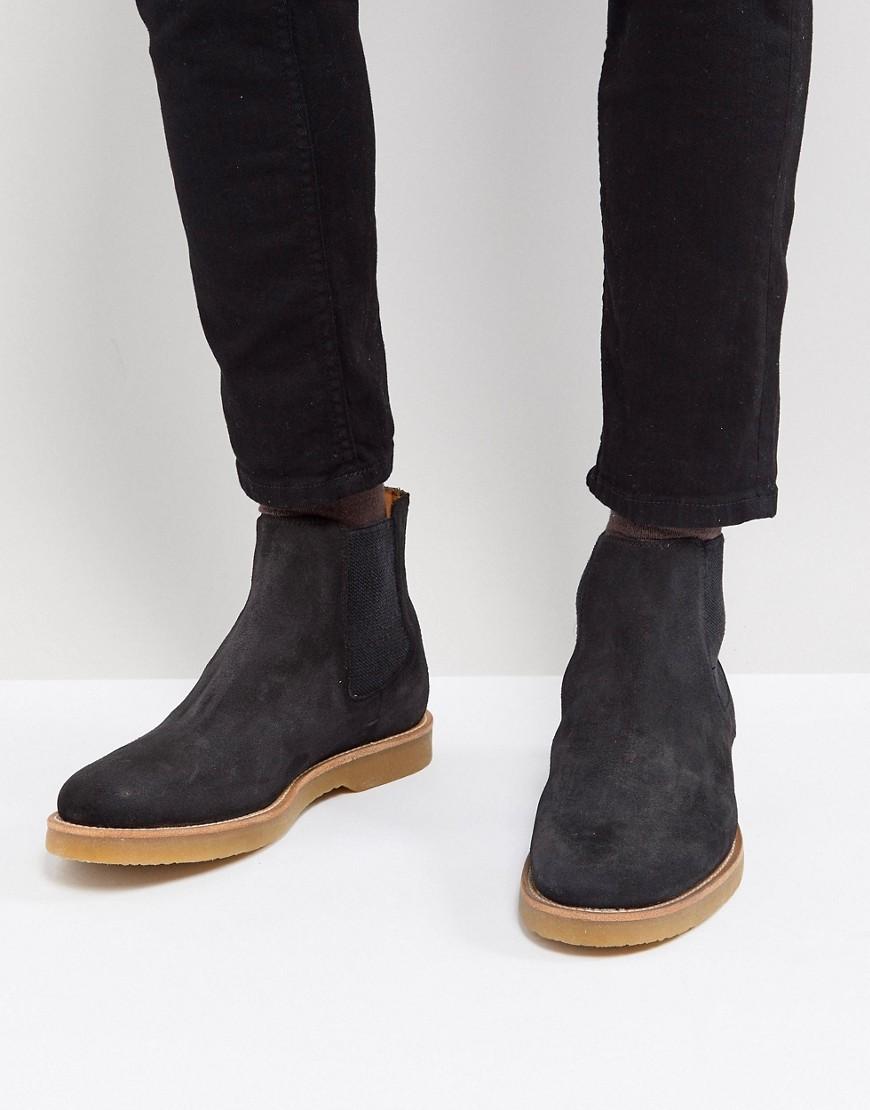 dark gray chelsea boots