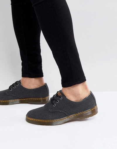 Dr. Martens Delray 3-eye Shoes In Heavy Canvas - Black | ModeSens