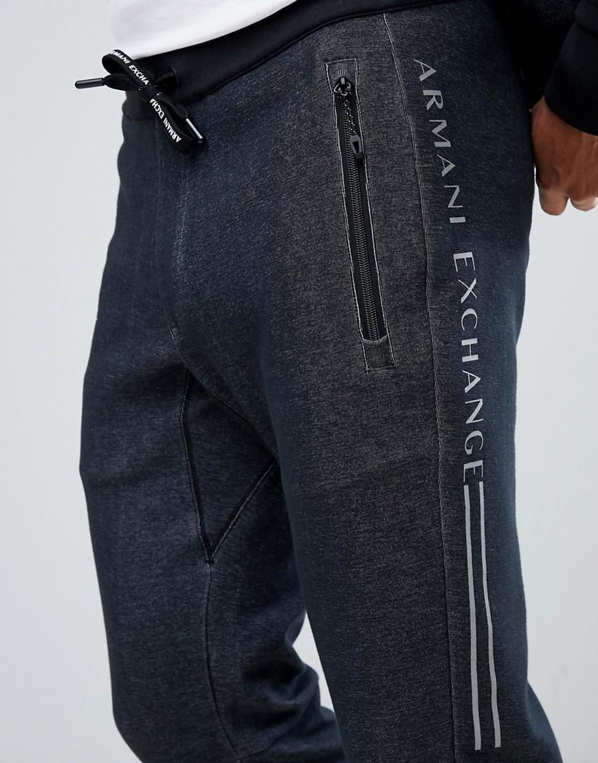 armani grain tape joggers