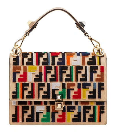 Fendi Kan I Bag With Multicolor Zucca Embroidery | ModeSens