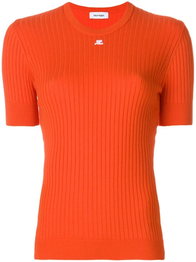 Shop Courrèges Rib Knit Top