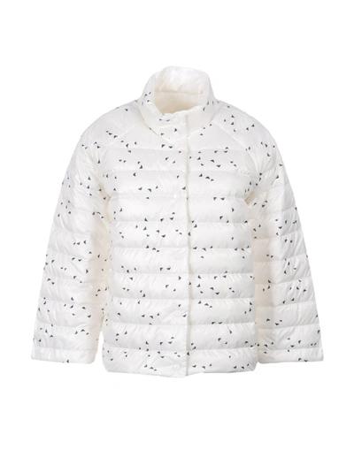 Shop Armani Jeans Down Jackets In White