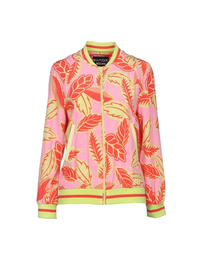 Shop Boutique Moschino Bomber In Pink