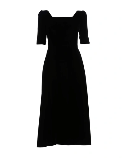 Shop Saint Laurent Midi Dresses In Black