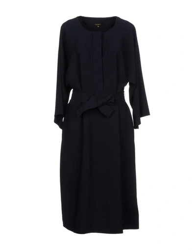 Shop Escada Knee-length Dress In Dark Blue