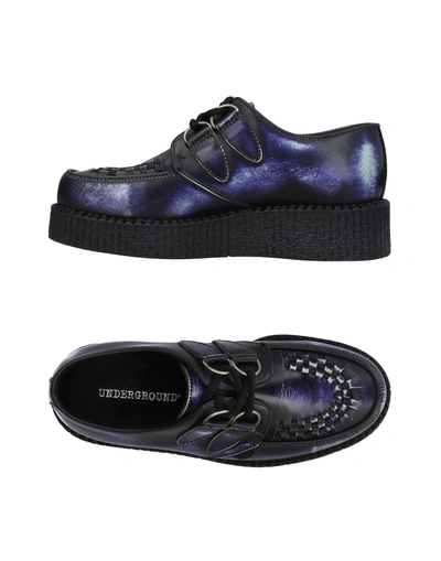 Shop Underground Laced Shoes In Purple