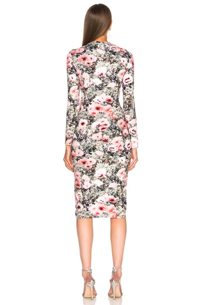 Shop Fleur Du Mal Printed Knit Dress With Side Snaps In Poppy Print