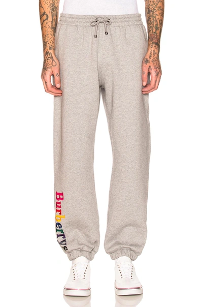 Burberry Archive Logo Jersey Sweatpants In Grey | ModeSens
