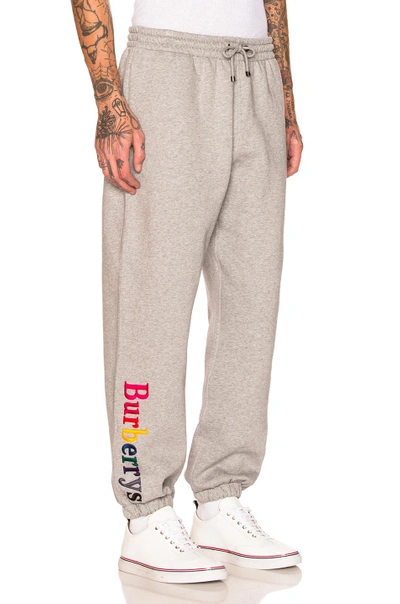 Burberry Archive Logo Jersey Sweatpants In Grey | ModeSens