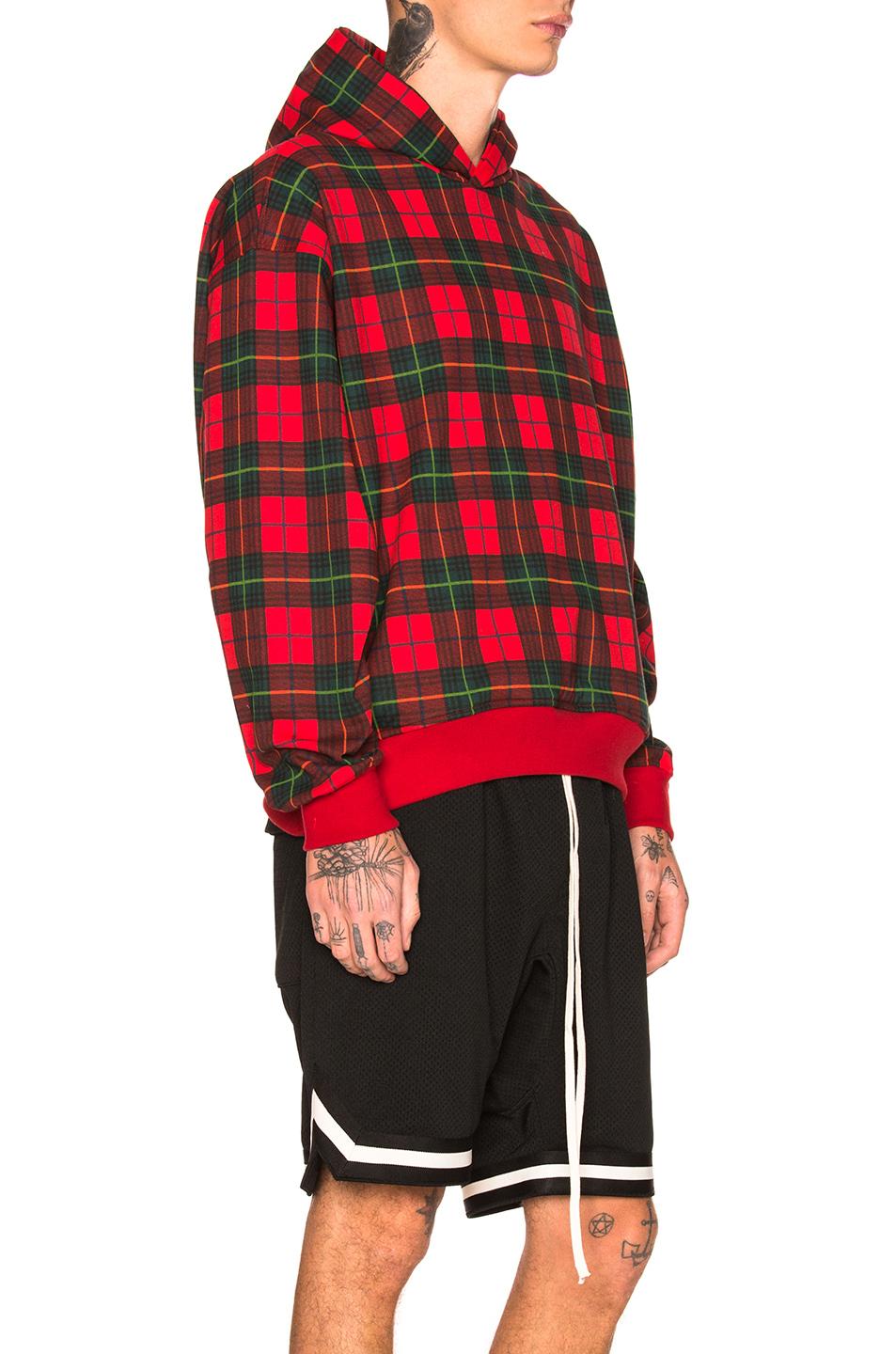 fear of god red hoodie