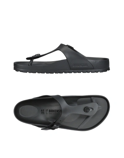 Shop Birkenstock Toe Strap Sandals In Lead