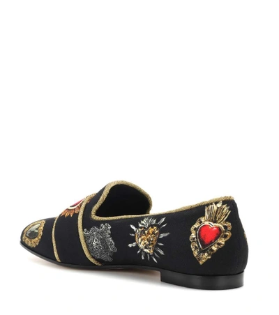 Shop Dolce & Gabbana Embellished Ballerinas In Black