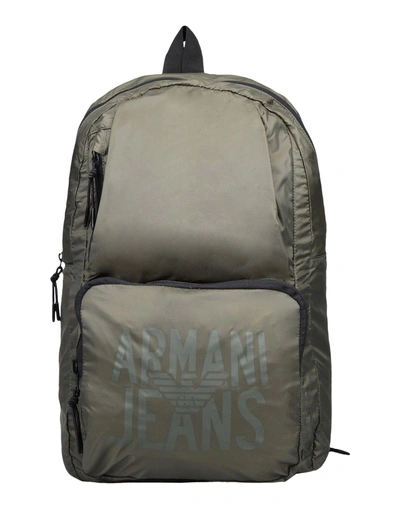 Shop Armani Jeans Backpack & Fanny Pack In Military Green
