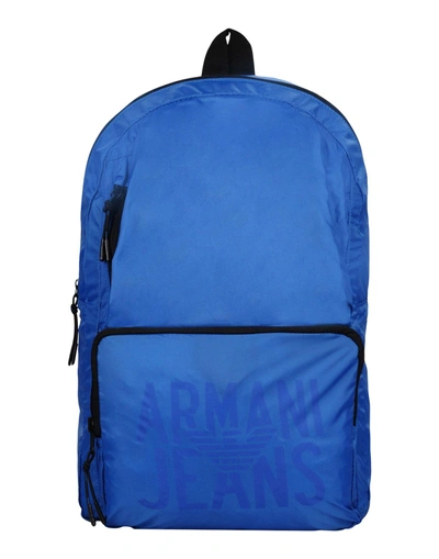 Shop Armani Jeans Backpack & Fanny Pack In Blue